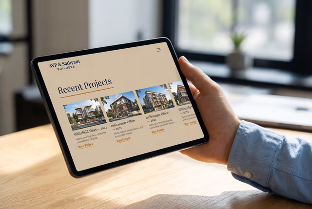 AVP & Sathyam Builders — Corporate Website preview
