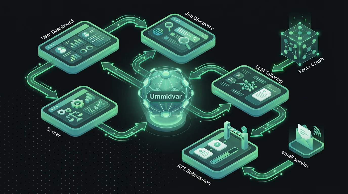 Ummidvar — AI Job Application Agent system architecture