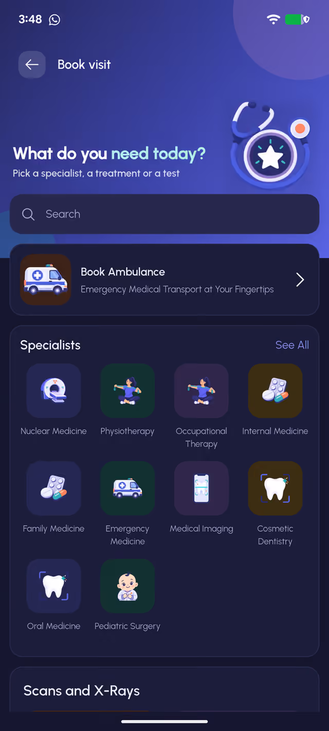 Patient App - Book a Visit