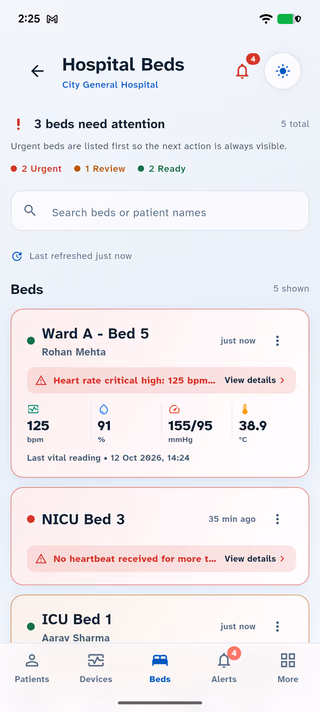 Mobile App - Beds