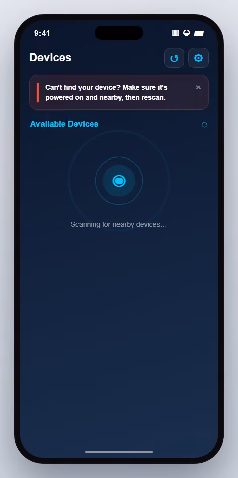 Mobile App - Device Pairing