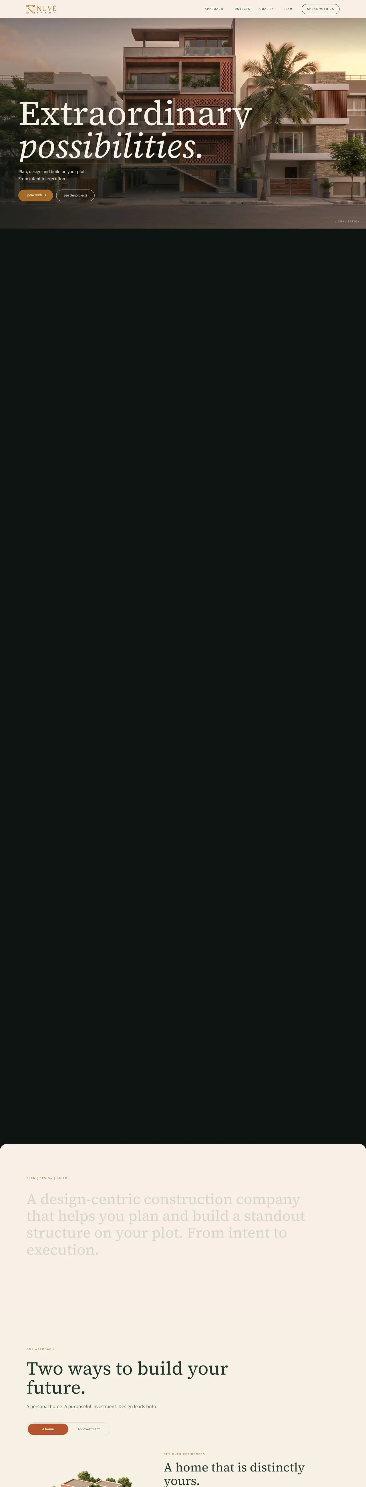 Nuvé Infra website